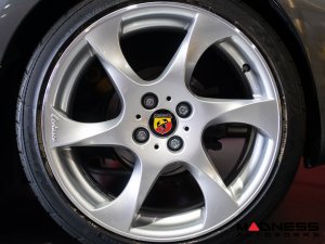 Center Wheel Caps - Black w/ ABARTH Crest - Set of 4 - 60mm